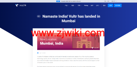 Vultr：印度孟买机房云服务器测评 2022：下载速度、速度延迟、路由丢包、性能测评、流媒体解锁等