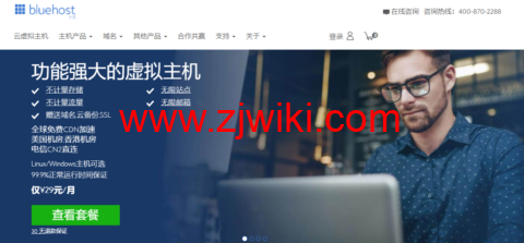 BlueHost：香港/美国站群服务器促销，D-1541/8G内存/500GB硬盘/80TB流量/1Gbps带宽/129个IP，799元/月，升级至255个IP只需增加200元