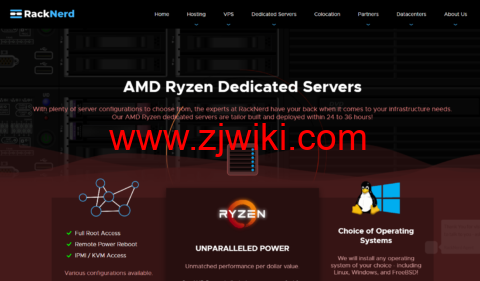 RackNerd：美国AMD Ryzen专用服务器$186.15/月起，160TB存储服务器$389/月，8C站群服务器$194.65/月-主机百科