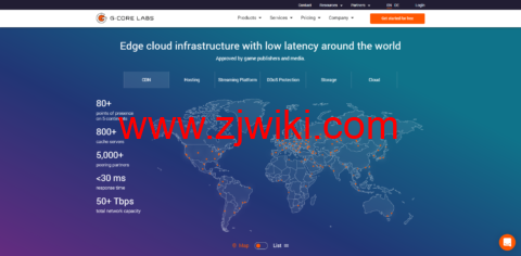 Gcorelabs：英国VPS，1核512M内存/20G硬盘/不限流量/200Mbps带宽，€3.25/月起