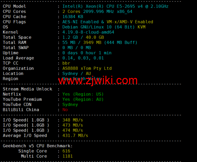 HostKvm：澳大利亚vps，联通9929线路，原生IP，六折优惠，.2/月起，支持windows，简单测评，解锁TikTok