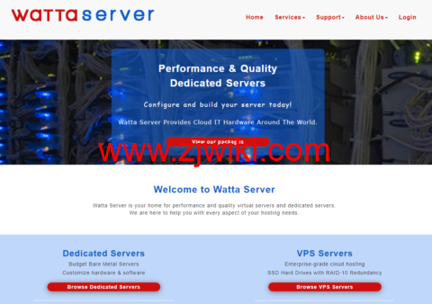 WattaServer：美国 vps，1 核/1GB 内存/10GB SSD 硬盘/1TB 流量/1Gbps 端口，$24/年，可选西雅图/芝加哥/达拉斯机房