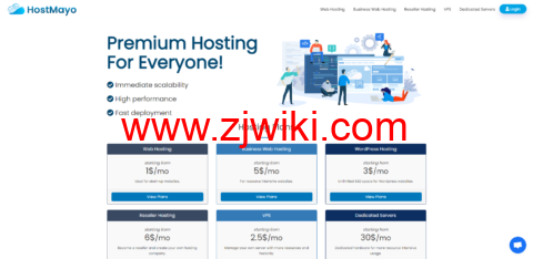 Host Mayo：1 核/1G 内存/20G SSD 硬盘/1TB 流量/1Gbps 带宽，$3.25/月起，可选美国/荷兰机房