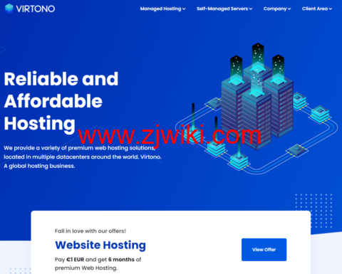 #上新#Virtono：波兰 vps，75 折优惠，1 核/2G 内存/50G SSD 硬盘/3TB 流量/1Gbps 带宽，$7/月起