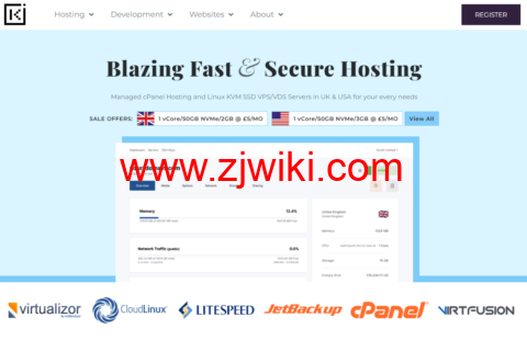 Kuroit：便宜美国vps，洛杉矶机房，1核/2GB内存/15GB NVMe硬盘/1TB流量/1Gbps带宽，£2/月