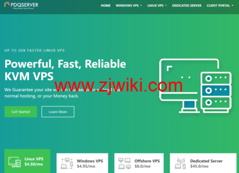 pdqserver：美国windows vps，1核/2G内存/20GB SSD硬盘/不限流量/1Gbps带宽，.50/月起