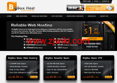 BigBoxHost：美国便宜vps，北卡机房，1核/256M被查/20G硬盘/200G流量/1Gbps带宽，.95/月起，另可选印度/加拿大/德国/英国机房