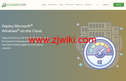 CloudCone：美国Windows云服务器，3核/4G内存/60 GB RAID-10 SSD/3TB流量/1Gbps带宽，.49/月起