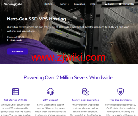 Servergigabit：马来西亚kvm vps，1核/1G内存/20G硬盘/不限流量/100Mbps带宽，.59/月起，可选windows