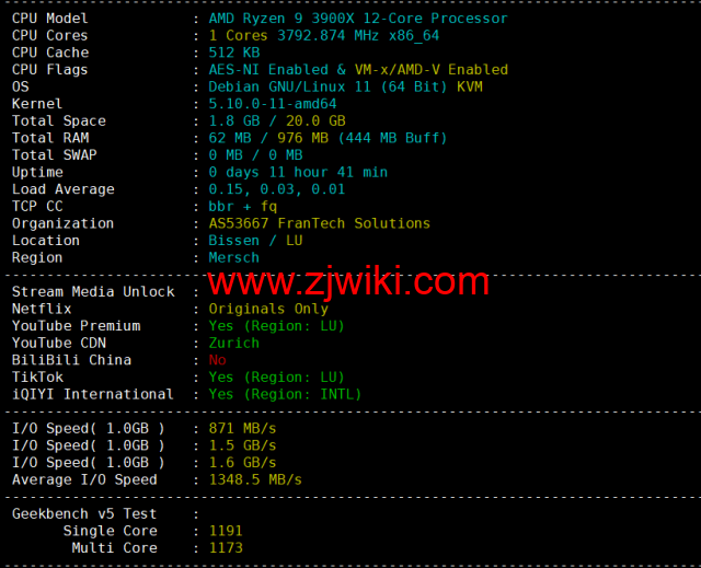BuyVM：卢森堡机房，AMD Ryzen和NVME存储高性能VPS，1Gbps不限流量，.50/月起，原生ip解锁美区tiktok，简单测评