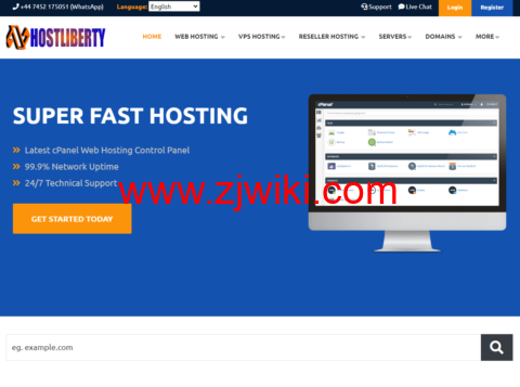 Host Liberty：国外VPS，多达30个数据中心，免费Windows，包括香港、日本、新加坡和很多冷门机房，.99 /月起