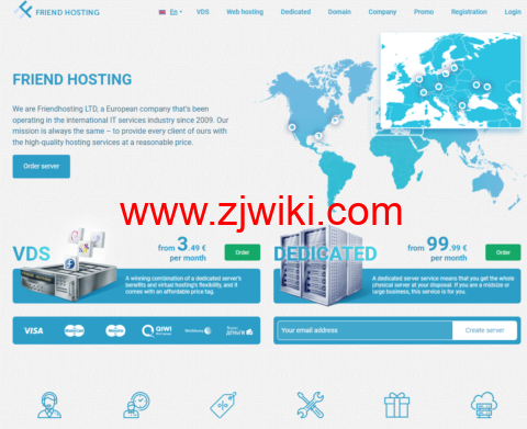 Friendhosting：荷兰机房存储硬盘VDS，1核/512MB内存/100GB HDD/不限流量/100Mbps带宽，€3.49/月起