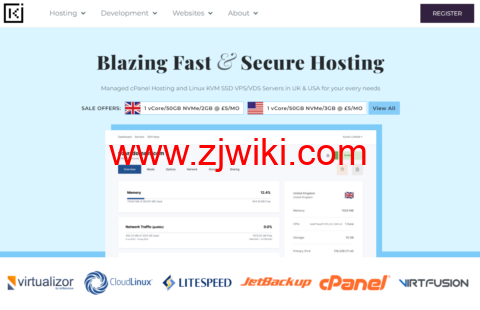Kuroit：高性能NVMe VPS服务器，1核/2G内存/15GB NVMe/1TB流量/1Gbps带宽，£5.00/月起，可选英国/美国/新加坡机房