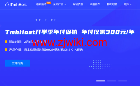 TmhHost：2核/4G内存/40G磁盘/1.5TB流量/20-50Mbps带宽，388元/年，洛杉矶CN2 GIA/AS9929/日本软银可选