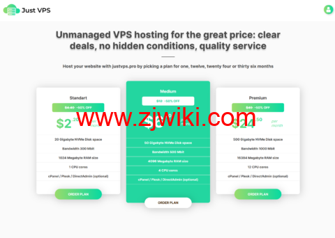 justvps：300Mbps-1Gbps带宽不限流量vps，低至.2/月，可选香港/美国/俄罗斯等21个机房，支持免费换机房(IP)