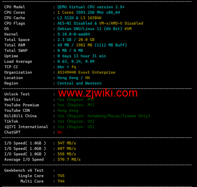 Evoxt：香港高速1Gbps大带宽vps，月付.99起，三网cmi线路，简单测评