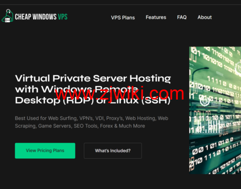 CWVPS：美国和欧洲地区 Windows 系统 VPS 促销，2 核/4G/60G SSD/1Gbps 不限流量，季付$14.95 起，可选 8 大机房