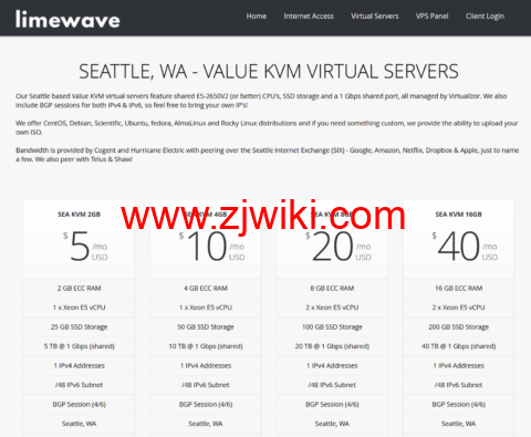 Limewave：西雅图vps，AMD RYZEN9 3900X/512MB/25G SSD/1TB/1Gbps带宽，.82/年