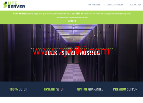 #黑五#LiteServer：荷兰NVME硬盘VPS ，4折优惠，2核/2G/40G NVMe/15TB流量/1Gbps带宽，€2.4/年