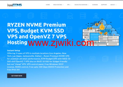 Hosteons：Ryzen7950x系列高性能VDS，1核/4GB/25GB/15TB流量/10Gbps带宽，月付起，可选洛杉矶/达拉斯/盐湖城机房