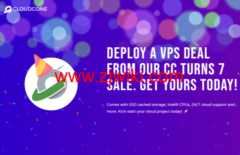 #七周年促销#CloudCone：洛杉矶机房新上纯SSD vps，2核/1GB/20G SSD/3TB@1Gbps，.99/年