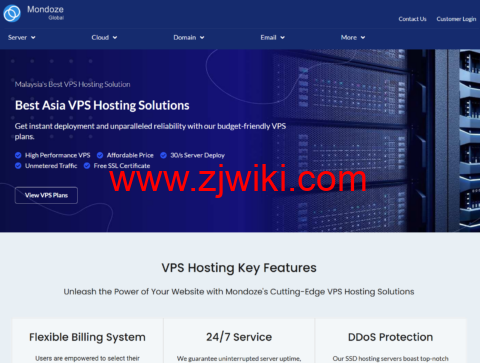Mondoze：马来西亚vps，66折优惠，2核/2GB/60GB SSD/不限流量@100Mbps带宽，.33/月，可选住宅IP/原生IP/双ISP，解锁TikTok