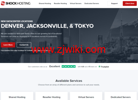 ShockHosting：便宜VPS，1核/2GB内存/30GB SSD/2TB流量/1Gbps带宽，.99/月起，可选美国/欧洲/澳大利亚/日本/新加坡等11个机房